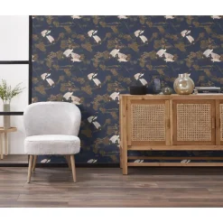 Kwantum Behang Anna Blauw