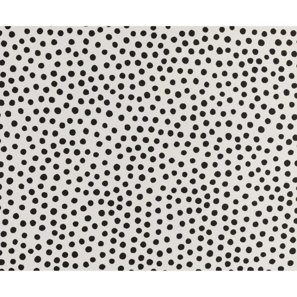 Kwantum Behang Polka Zwart Wit