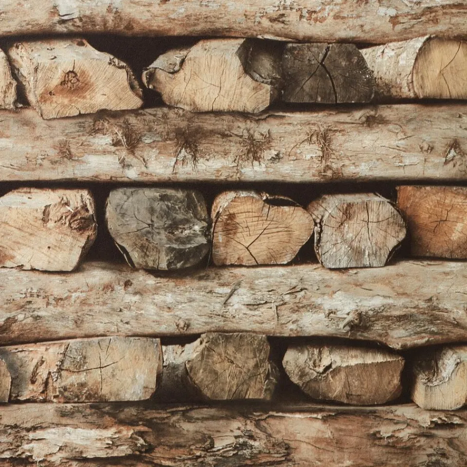 Kwantum Behang Stor Bruin