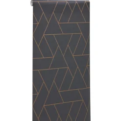 Kwantum Behang Ties Antraciet