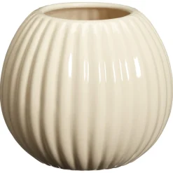 Kwantum Bloempot Ribbel Off-White 15x13 Cm