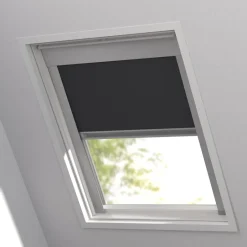 Kwantum Fenstr Dakraam Rolgordijn David Zwart Verduisterend