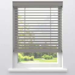 Kwantum Fenstr Houten Jaloezie Wouter Licht Grijs 50mm