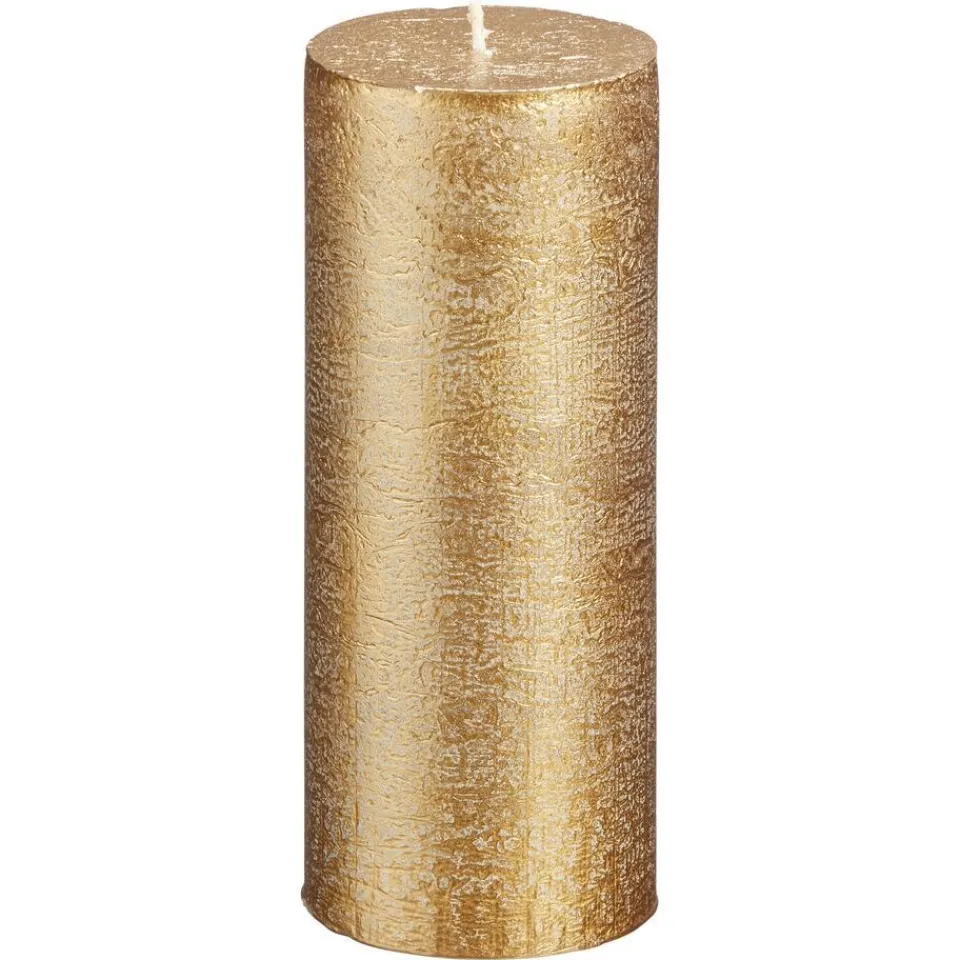 Kwantum Kaars Rustiek Goud 7x17 Cm