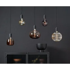 Kwantum LED Lamp 22x22,5 Cm Bruin E27 Dimbaar