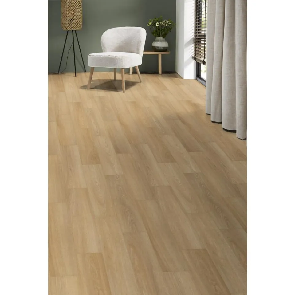 Kwantum Plak PVC Linton Naturel Eiken Visgraat
