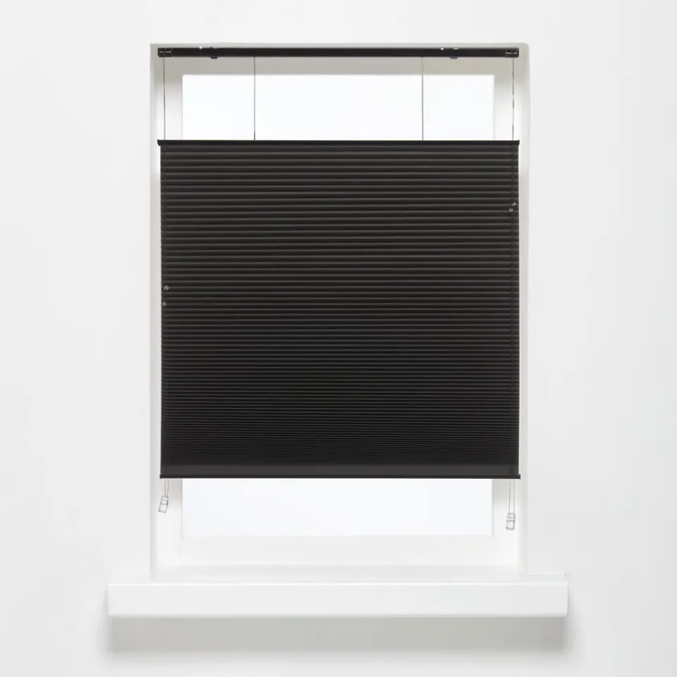 Kwantum Plisségordijn Dae Zwart 80x175 Cm