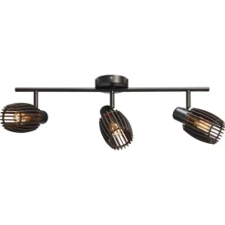 Kwantum Spot Apulu Zwart 3-lichts