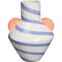 Kwantum Vaas Spiraal Wit/Blauw