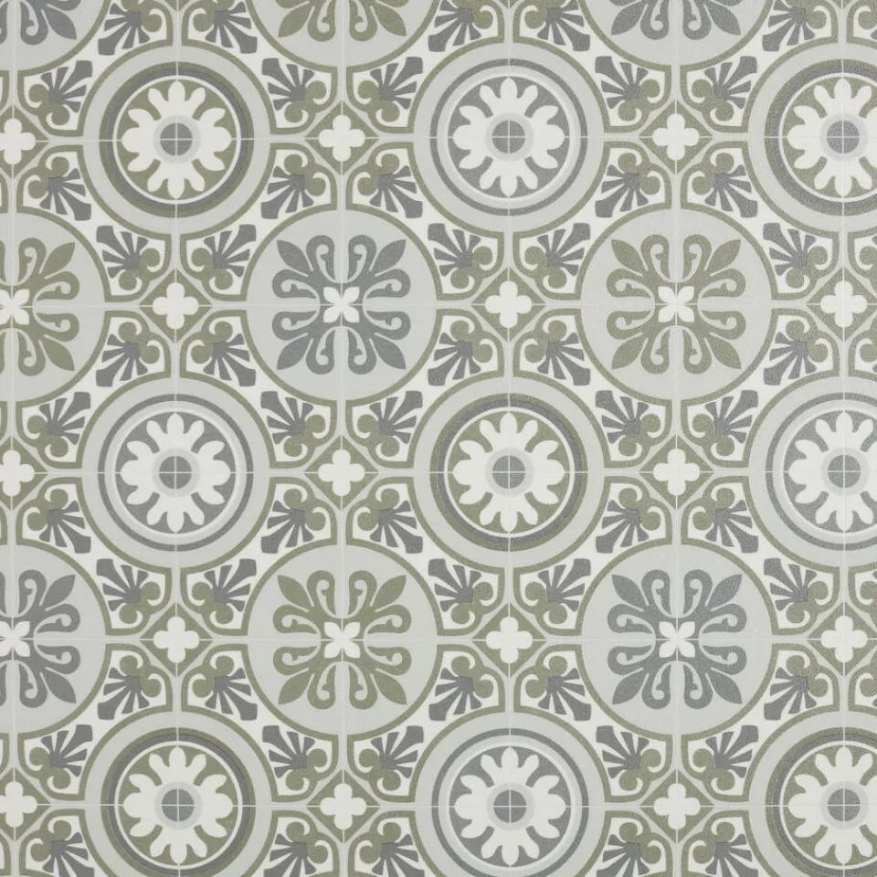 Kwantum Vinyl Macon Groen Tegellook