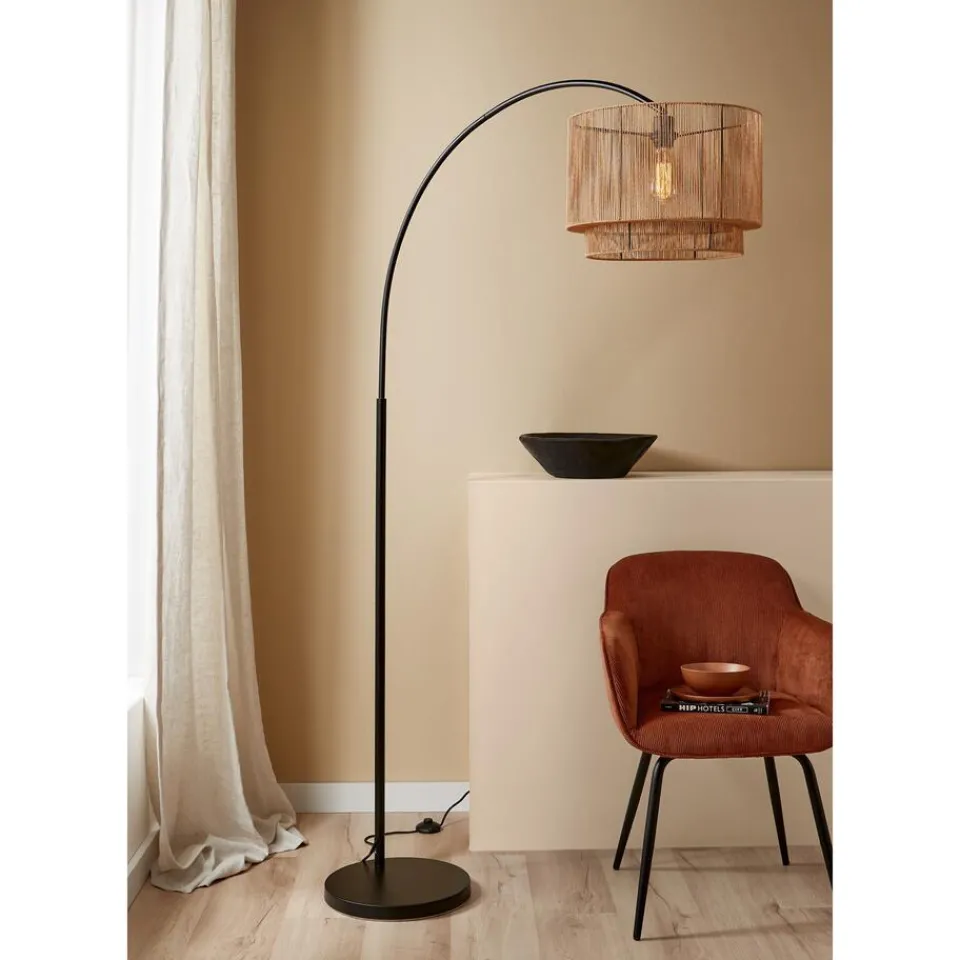 Kwantum Vloerlamp Cilen Zwart Bruin